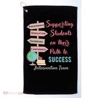 Retro Intervention Team Teacher Early Intervention Squad Golf Towel thumb 0