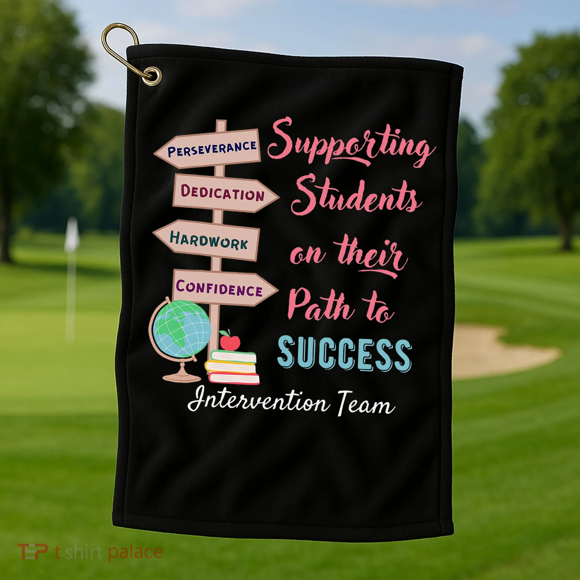 Retro Intervention Team Teacher Early Intervention Squad Golf Towel