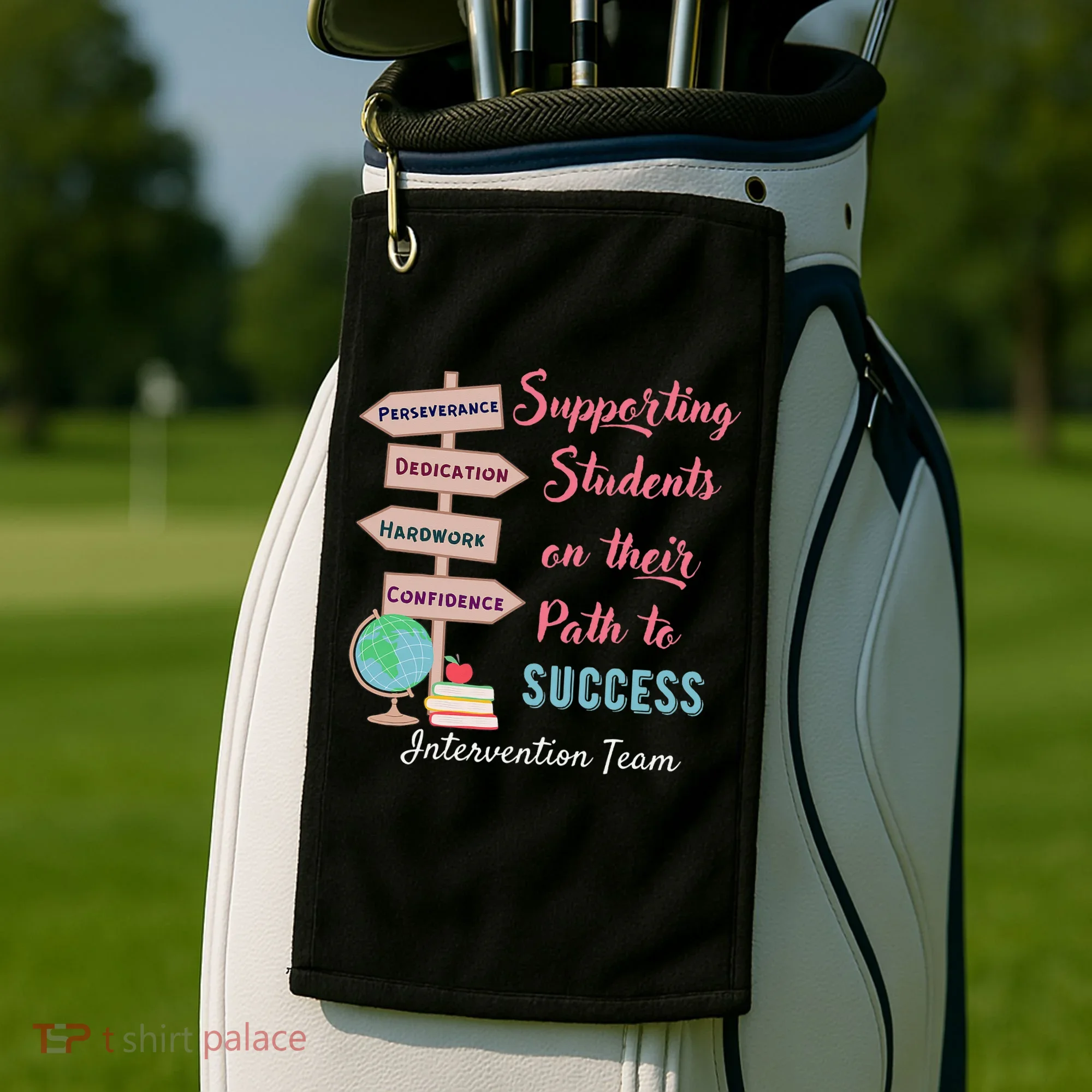 Retro Intervention Team Teacher Early Intervention Squad Golf Towel