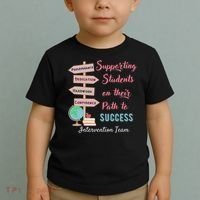 Retro Intervention Team Teacher Early Intervention Squad Toddler T-Shirt thumb 2