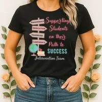 Retro Intervention Team Teacher Early Intervention Squad Women's T-Shirt thumb 2