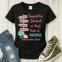 Retro Intervention Team Teacher Early Intervention Squad Women's T-Shirt thumb 3
