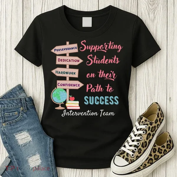 Retro Intervention Team Teacher Early Intervention Squad Women's T-Shirt