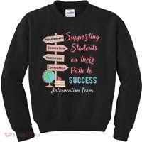Retro Intervention Team Teacher Early Intervention Squad Kids Sweatshirt thumb 0