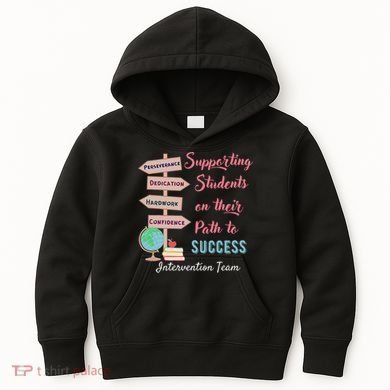 Retro Intervention Team Teacher Early Intervention Squad Kids Hoodie