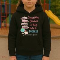 Retro Intervention Team Teacher Early Intervention Squad Kids Hoodie thumb 3