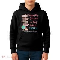 Retro Intervention Team Teacher Early Intervention Squad Kids Hoodie thumb 4