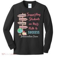 Retro Intervention Team Teacher Early Intervention Squad Kids Long Sleeve Shirt thumb 0