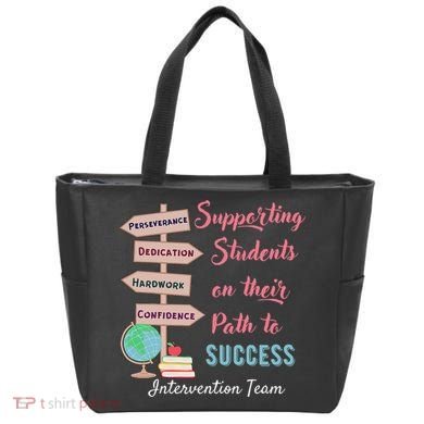 Retro Intervention Team Teacher Early Intervention Squad Tote Bag