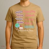 Retro Intervention Team Teacher Early Intervention Squad T-Shirt thumb 3
