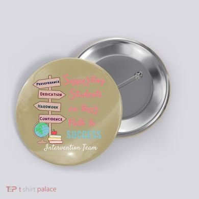 Retro Intervention Team Teacher Early Intervention Squad Button