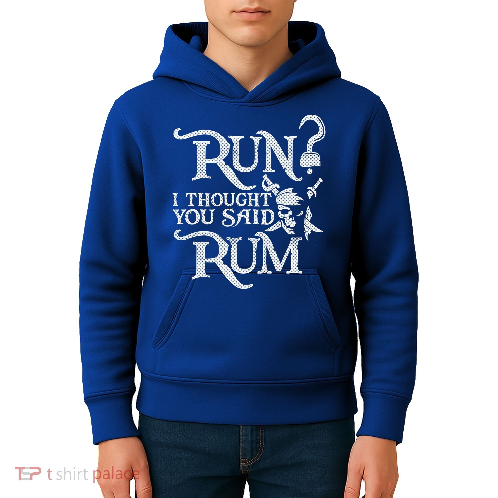 Run I Thought You Said Rum Funny Pirate Running Wine Lover Kids Hoodie