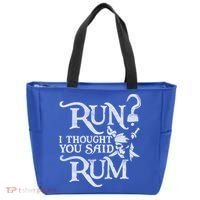 Run I Thought You Said Rum Funny Pirate Running Wine Lover Tote Bag thumb 0