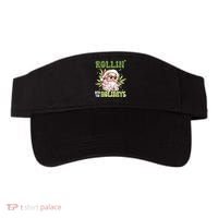 Rollin Into The Holidays Santa Black Marijuana Christmas Visor thumb 0