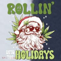 Rollin Into The Holidays Santa Black Marijuana Christmas Sport-Tek Competitor United Soccer Jersey thumb 4