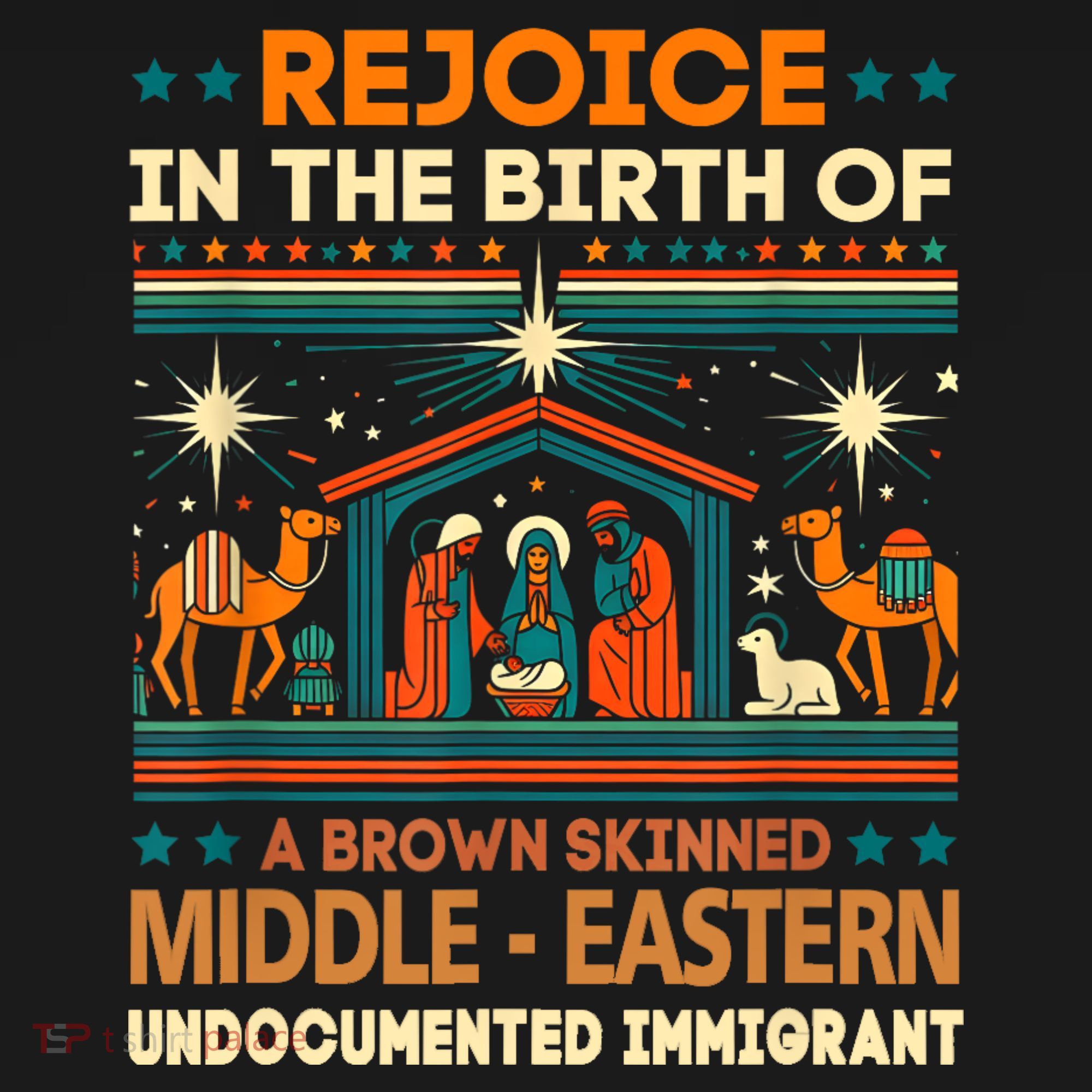 Rejoice In The Birth Of A Brown Skinned Middle Eastern Jesus Hoodie