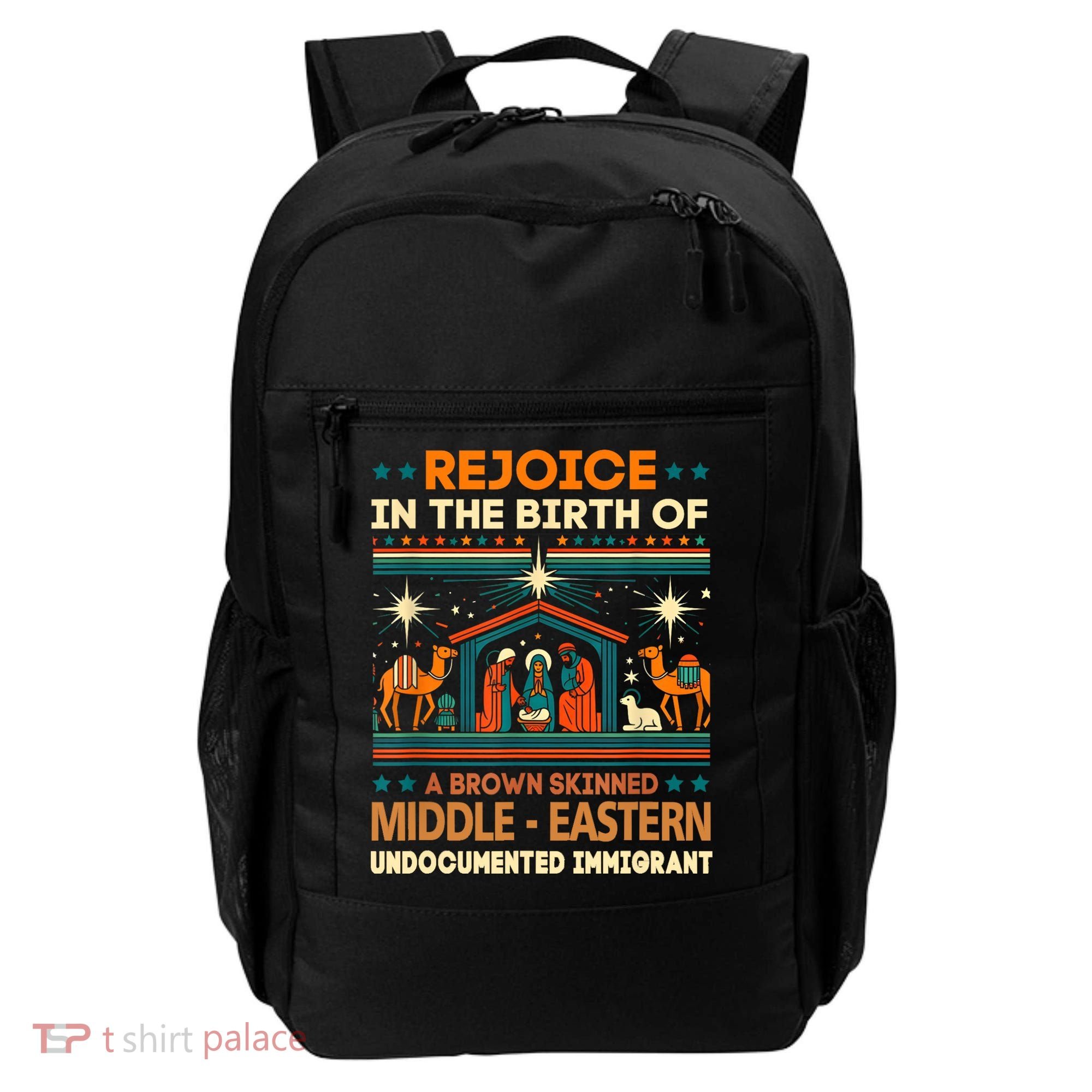 Rejoice In The Birth Of A Brown Skinned Middle Eastern Jesus Backpack