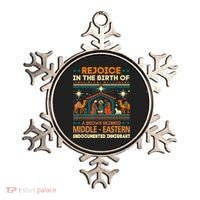 Rejoice In The Birth Of A Brown Skinned Middle Eastern Jesus Ornament thumb 0