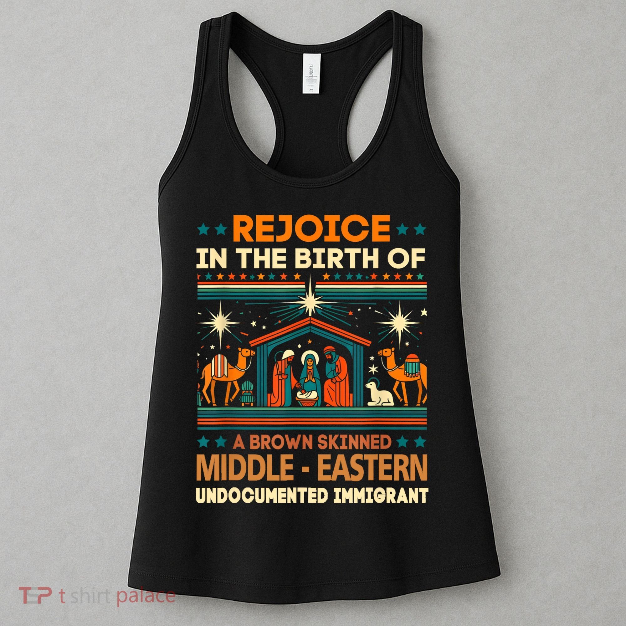 Rejoice In The Birth Of A Brown Skinned Middle Eastern Jesus Women's Tank Top