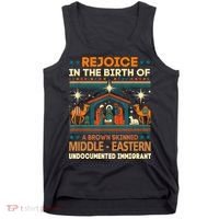Rejoice In The Birth Of A Brown Skinned Middle Eastern Jesus Tank Top thumb 0