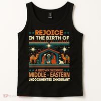 Rejoice In The Birth Of A Brown Skinned Middle Eastern Jesus Tank Top thumb 2