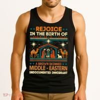 Rejoice In The Birth Of A Brown Skinned Middle Eastern Jesus Tank Top thumb 3