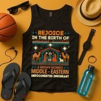 Rejoice In The Birth Of A Brown Skinned Middle Eastern Jesus Tank Top thumb 4