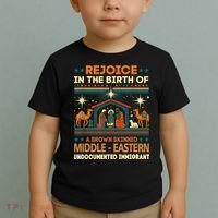 Rejoice In The Birth Of A Brown Skinned Middle Eastern Jesus Toddler T-Shirt thumb 2