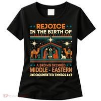 Rejoice In The Birth Of A Brown Skinned Middle Eastern Jesus Women's T-Shirt thumb 0