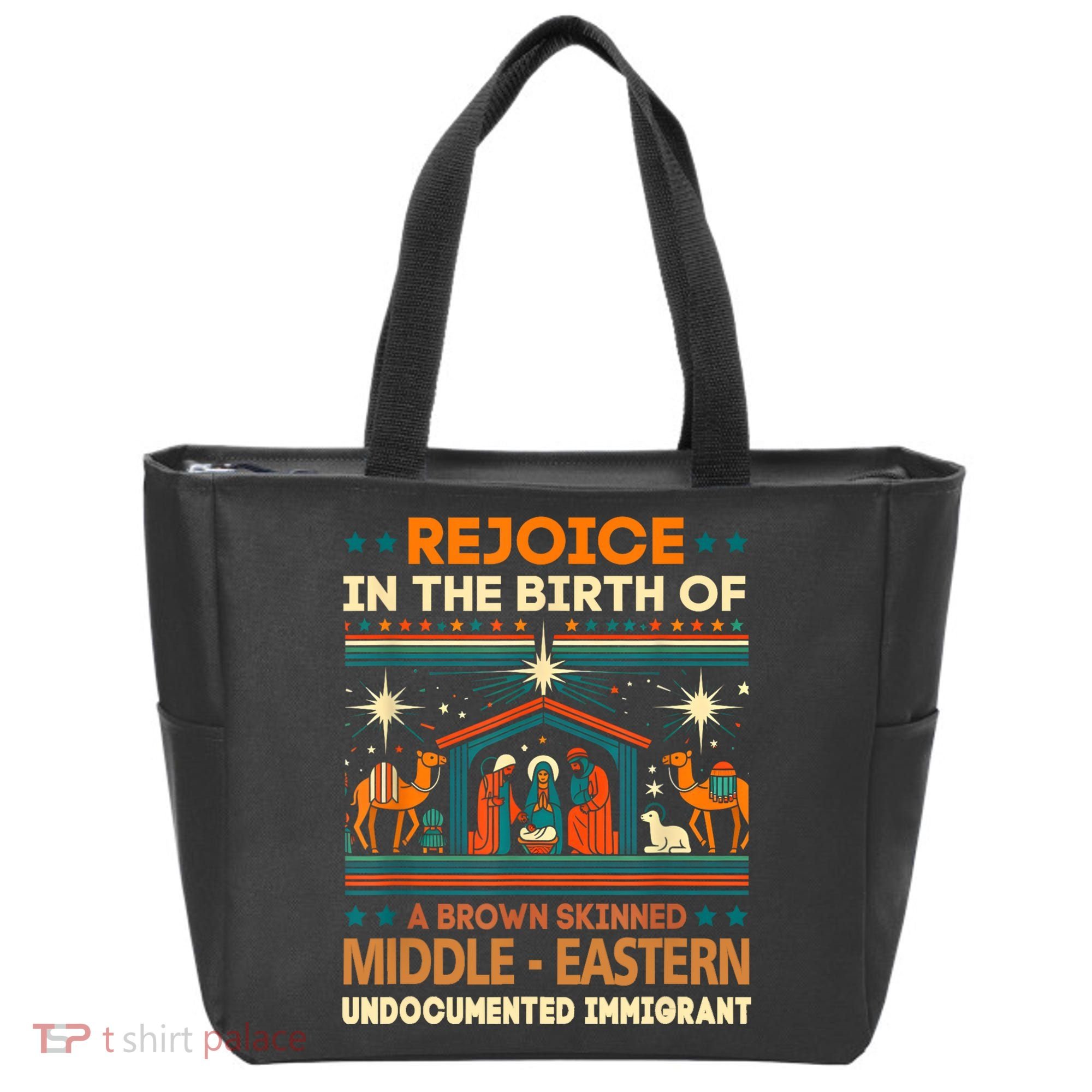 Rejoice In The Birth Of A Brown Skinned Middle Eastern Jesus Tote Bag