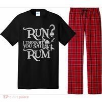 Run I Thought You Said Rum Funny Pirate Running Wine Lover Pajama Set thumb 0