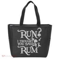 Run I Thought You Said Rum Funny Pirate Running Wine Lover Tote Bag thumb 0