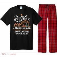 Rejoice In The Birth Of A Brown Skinned Christmas Christian Pajama Set thumb 0