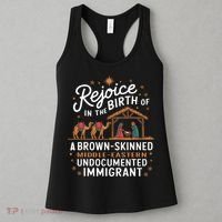 Rejoice In The Birth Of A Brown Skinned Christmas Christian Women's Tank Top thumb 3