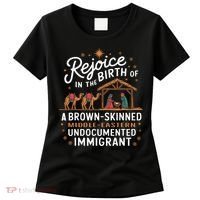 Rejoice In The Birth Of A Brown Skinned Christmas Christian Women's T-Shirt thumb 0