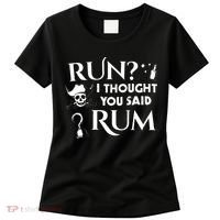 Run I Thought You Said Rum Funny Adult Running Pirate Women's T-Shirt thumb 0