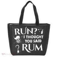 Run I Thought You Said Rum Funny Adult Running Pirate Tote Bag thumb 0