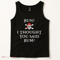 Run I Thought You Said Rum Funny Pirate Running Gift Tank Top thumb 2