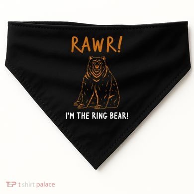 Rawr! IM The Ring Bear Ring Bearer Wedding Event USA-Made Doggie Bandana