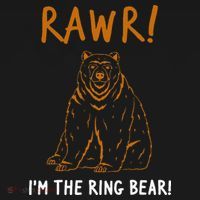 Rawr! IM The Ring Bear Ring Bearer Wedding Event USA-Made Doggie Bandana thumb 2