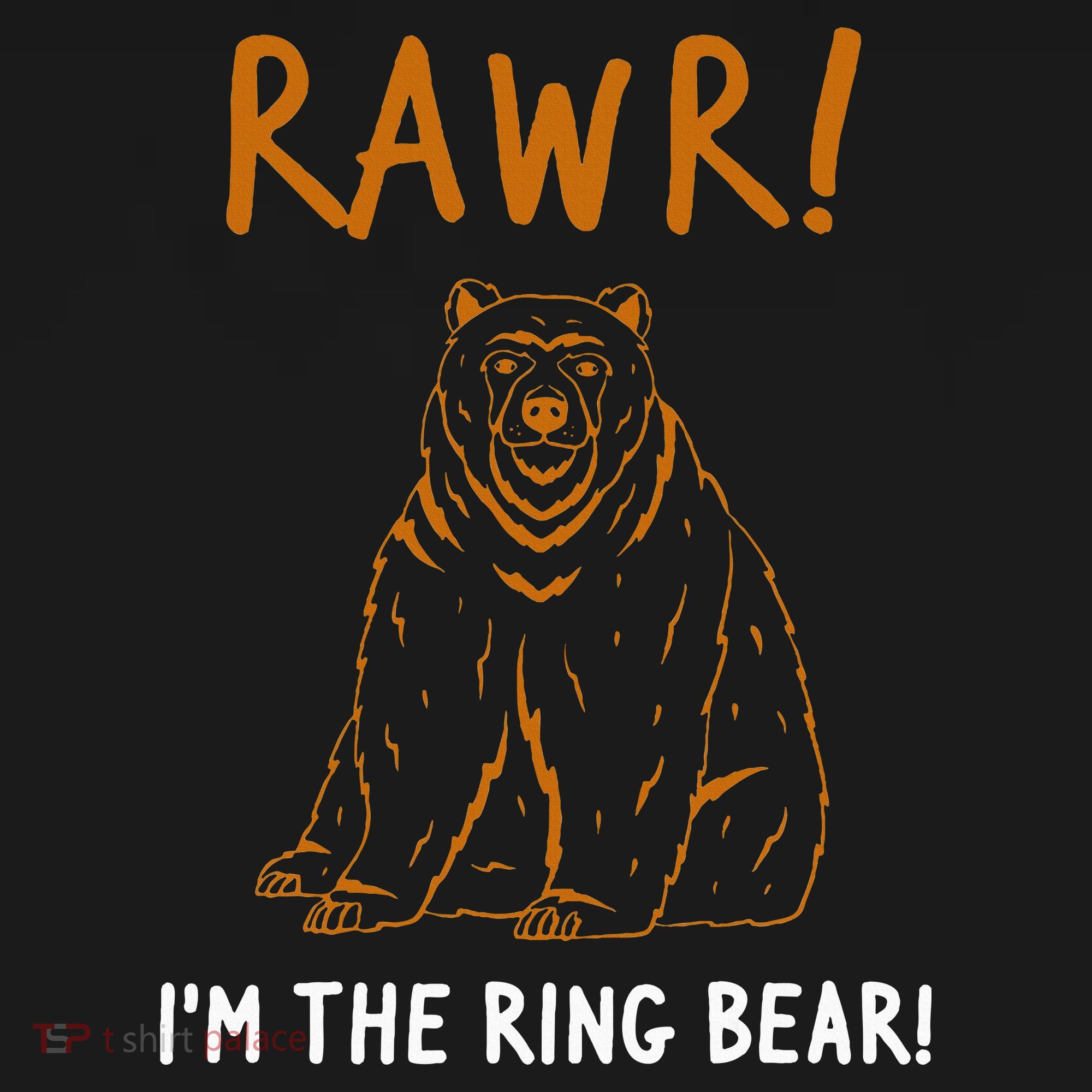 Rawr! IM The Ring Bear Ring Bearer Wedding Event Apron