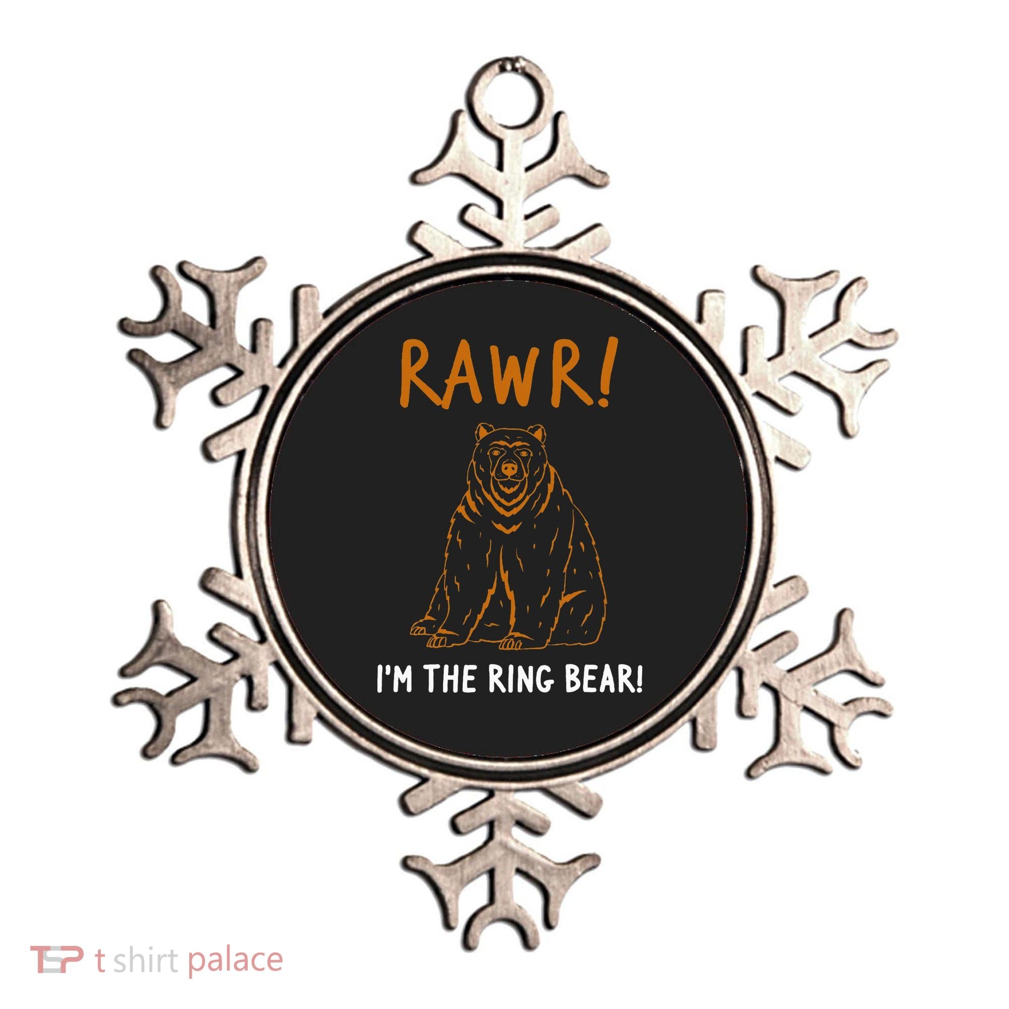 Rawr! IM The Ring Bear Ring Bearer Wedding Event Ornament