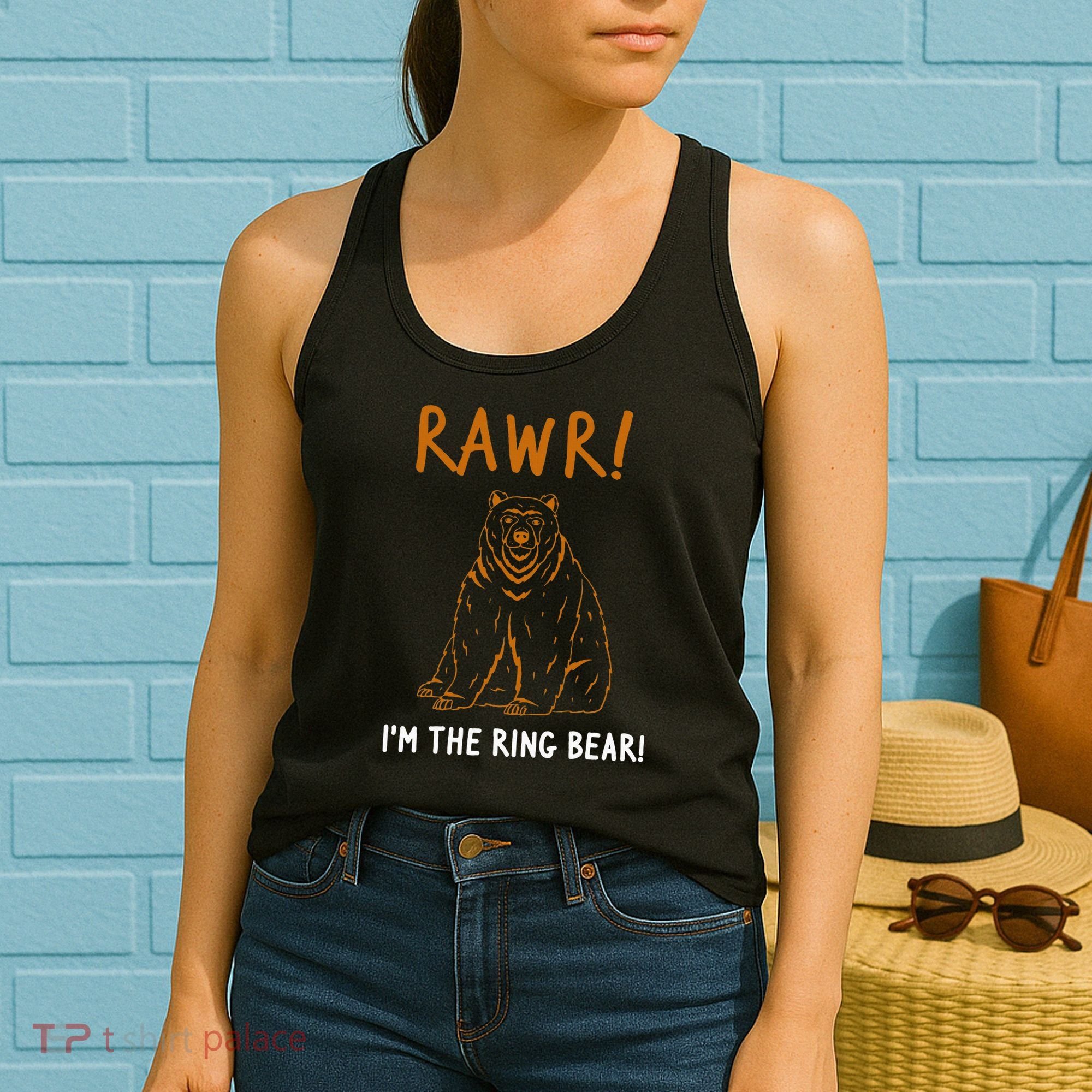 Rawr! IM The Ring Bear Ring Bearer Wedding Event Women's Tank Top