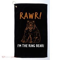 Rawr! IM The Ring Bear Ring Bearer Wedding Event Golf Towel thumb 0