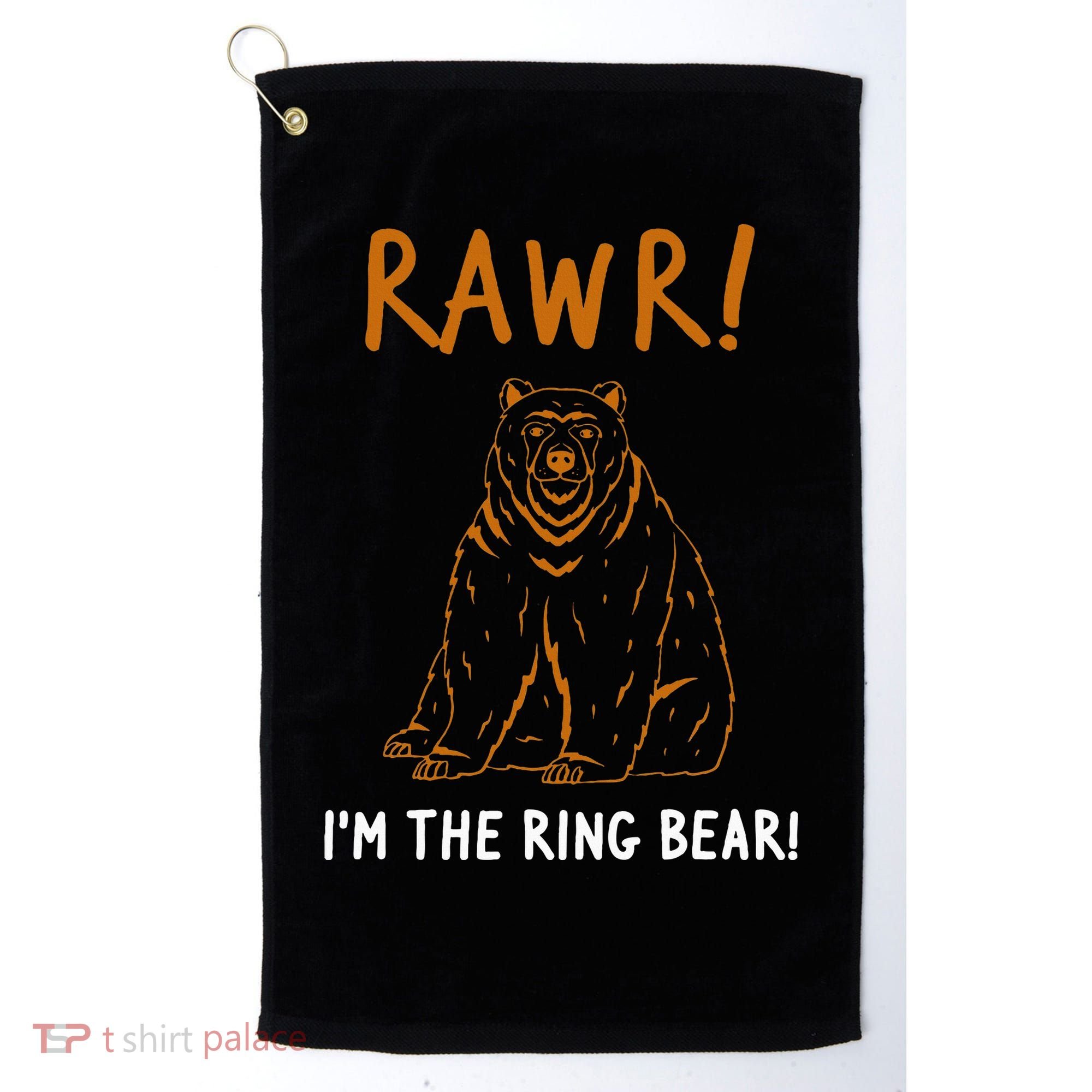 Rawr! IM The Ring Bear Ring Bearer Wedding Event Golf Towel