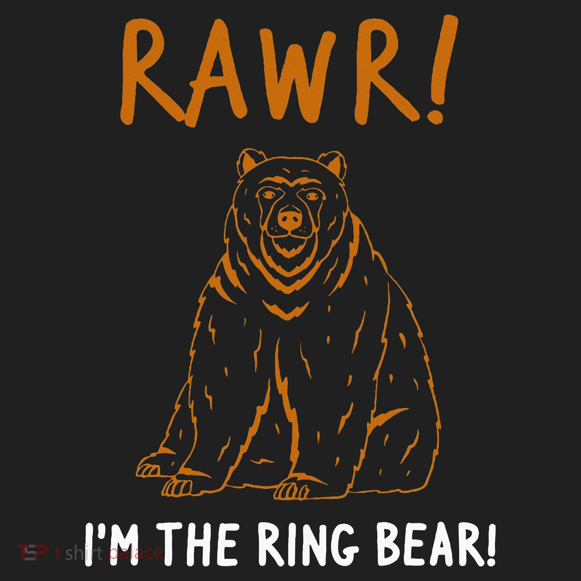 Rawr! IM The Ring Bear Ring Bearer Wedding Event Golf Towel