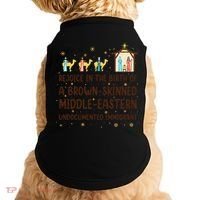 Rejoice In The Birth Of A Brown Skinned Christmas Doggie Tank thumb 0