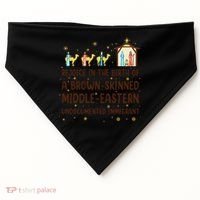 Rejoice In The Birth Of A Brown Skinned Christmas USA-Made Doggie Bandana thumb 0