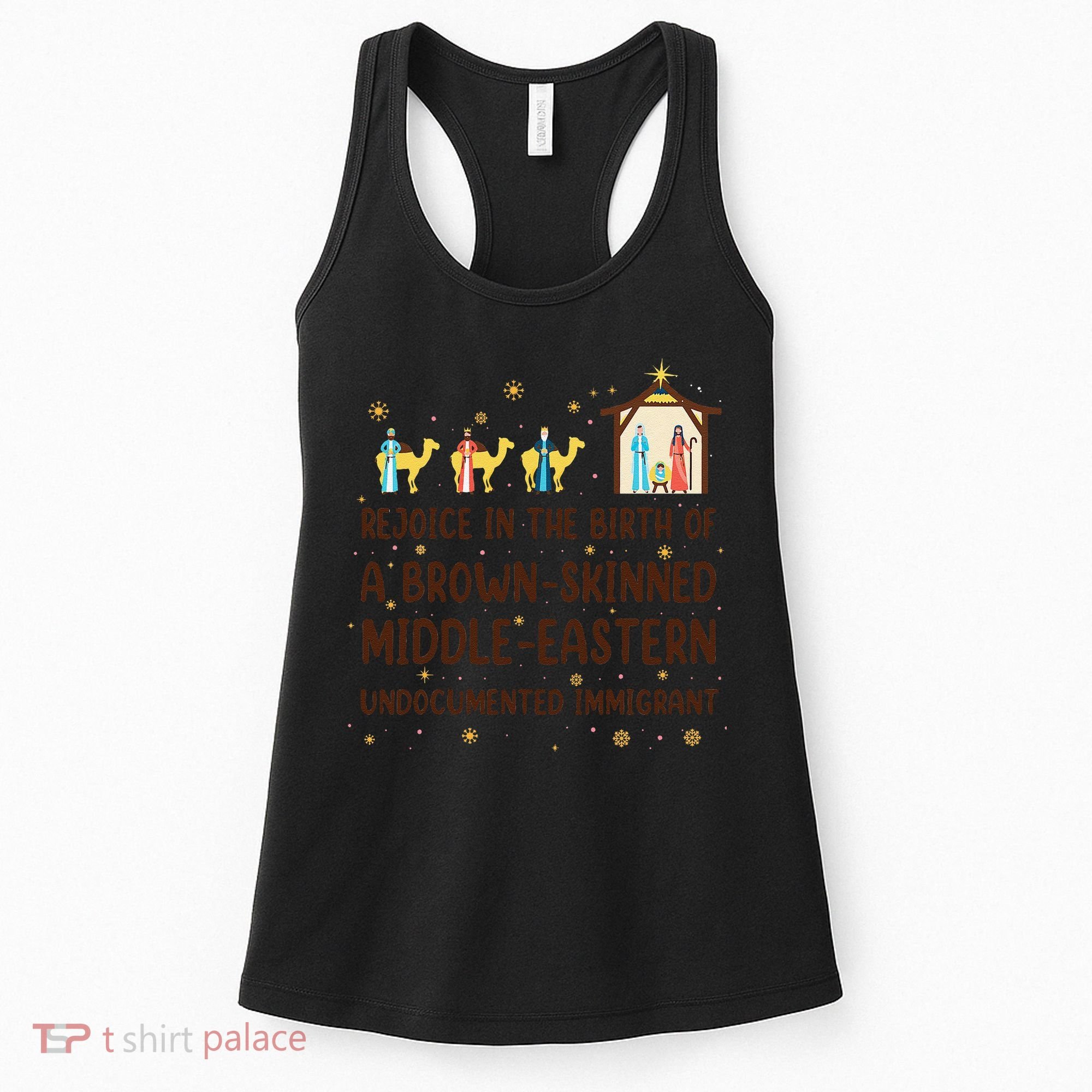 Rejoice In The Birth Of A Brown Skinned Christmas Women's Tank Top