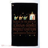 Rejoice In The Birth Of A Brown Skinned Christmas Golf Towel thumb 0